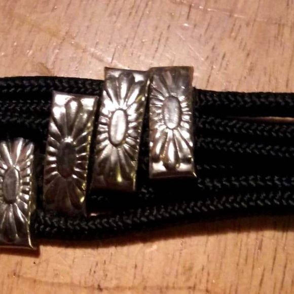 1970 silver tone and black rope belt. SHIPS FREE main image 9